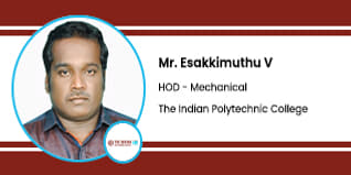 The Indian Polytechnic College, Tirunelveli, Head of Mechanical Engineering Department: Mr. Esakkimuthu V Interview